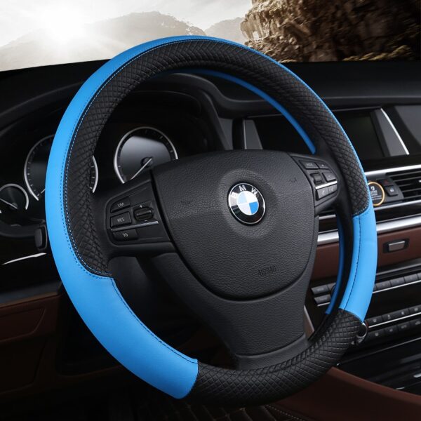 PU Leather Steering Wheel Covers - Image 2