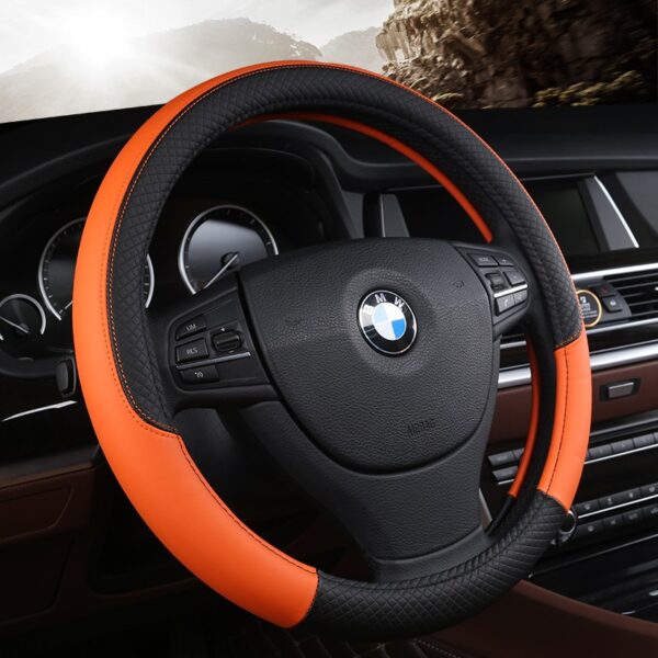 PU Leather Steering Wheel Covers - Image 4