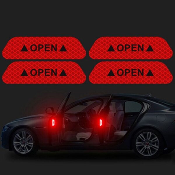 Car Open Reflective Warning Sticker - Image 2