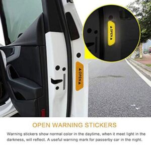 Car Open Reflective Warning Sticker