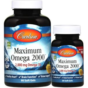 Carlson – Maximum Omega 2000, 2000 mg Omega-3
